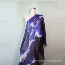 Evening Glow Blue Silk Scarf